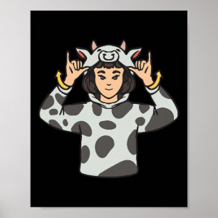 Animal Asl Hand Gesture Deaf Hearing Loss Awarenes Poster