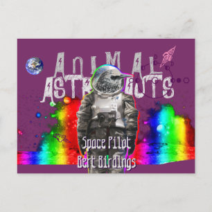 Animal Astronauts Bird Postcard