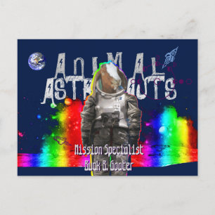 Animal Astronauts Goat Postcard