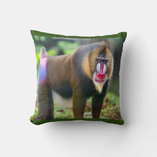 Animal Baboon Throw Pillow