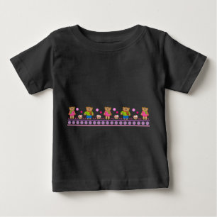 Animal baby t-shirt with bears and polkadots
