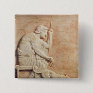 Animal baiting 2 inch square button