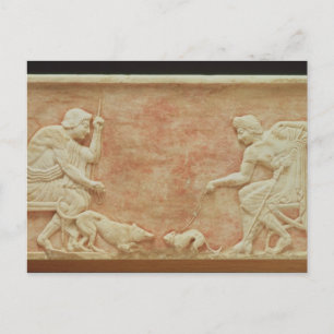 Animal baiting postcard