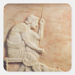 Animal baiting square sticker