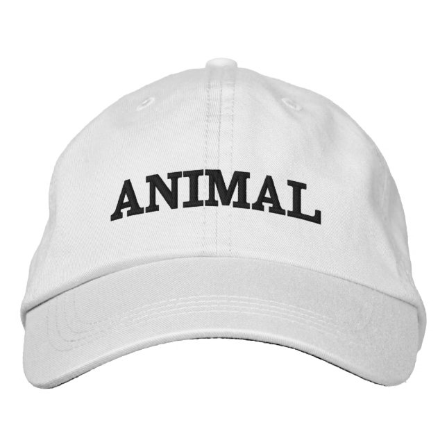 Animal Baseball Cap (Black Text) (Front)