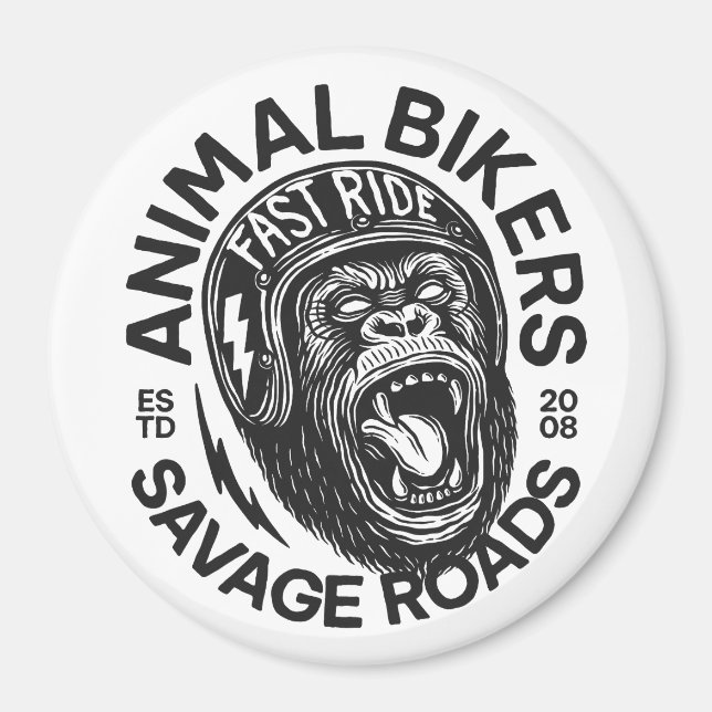Animal Bikers Magnet (Front)
