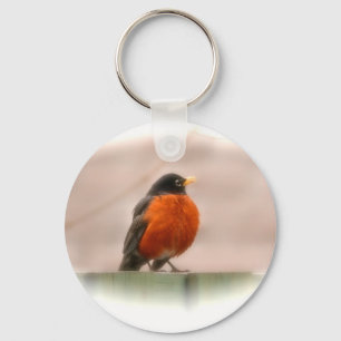 Animal Bird American Robin Keychain