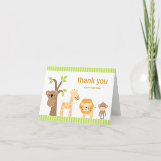 Animal Birthday Thank You Card