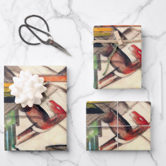 Animal by Franz Marc, Vintage Expressionism Art Wrapping Paper Sheet