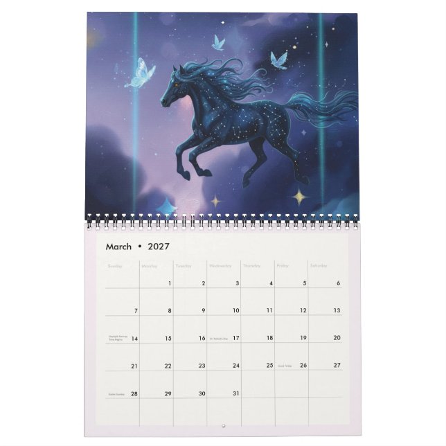 Animal Calendar 2026 Fantasy Animal Galaxy Night   (Mar 2027)