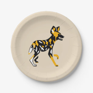 Animal -Cape hunting dog -Wildlife - Nature Paper Plate