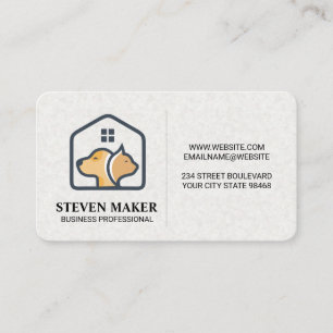 Animal Care Cat Dog Business Card