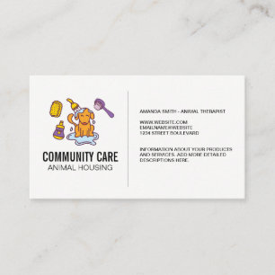 Animal Care   Dog in Soap Water Business Card
