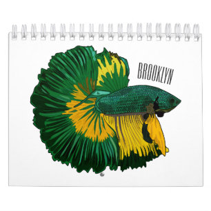 Animal cartoon illustration calendar