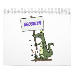 Animal cartoon illustration calendar