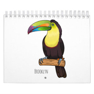 Animal cartoon illustration calendar