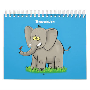 Animal cartoon illustration calendar