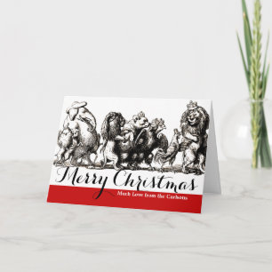 Animal Cartoon Unicorn Elephant Lion Zoo Holiday Card