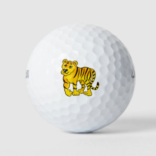 Animal Cat Feline Jungle Stripes Tiger Wild Golf Balls