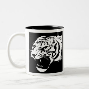 Animal Cat Found Jungle Tiger Black Cat Two-Tone Coffee Mug
