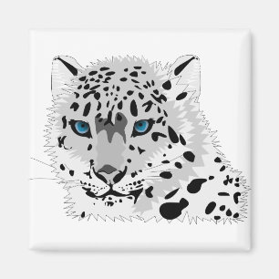 Animal Cat Leopard Snow Leopard Wild Cat Magnet