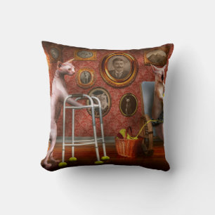 Animal - Cat - Retirement home for cats Throw Pillow