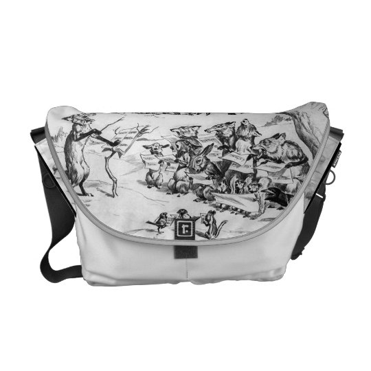 Animal Chorus by Pughe - Vintage Rickshaw Bag Courier Bag