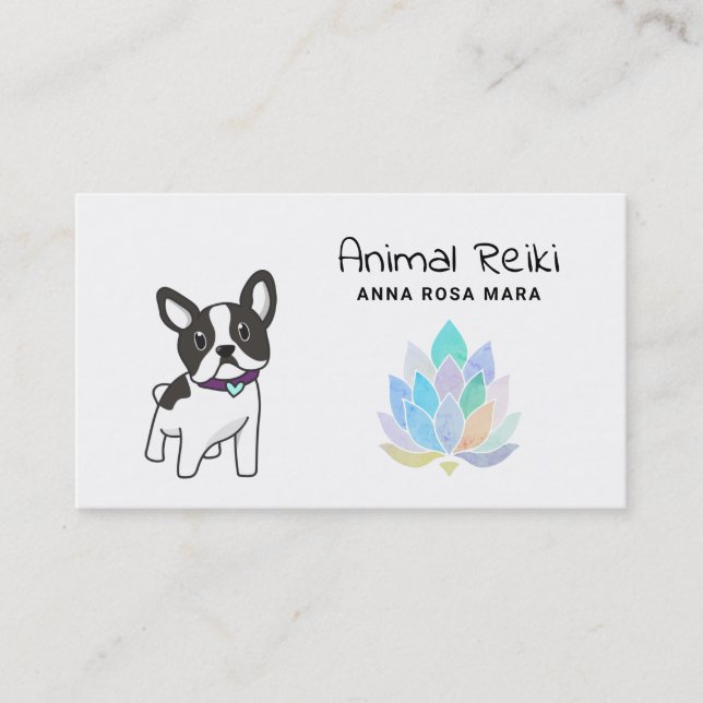 *~* Animal Communicator Reiki Massage Healing Business Card (Front)