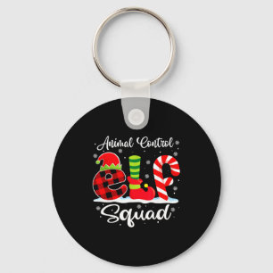 Animal Control Elf Squad Christmas Officer Matchin Keychain