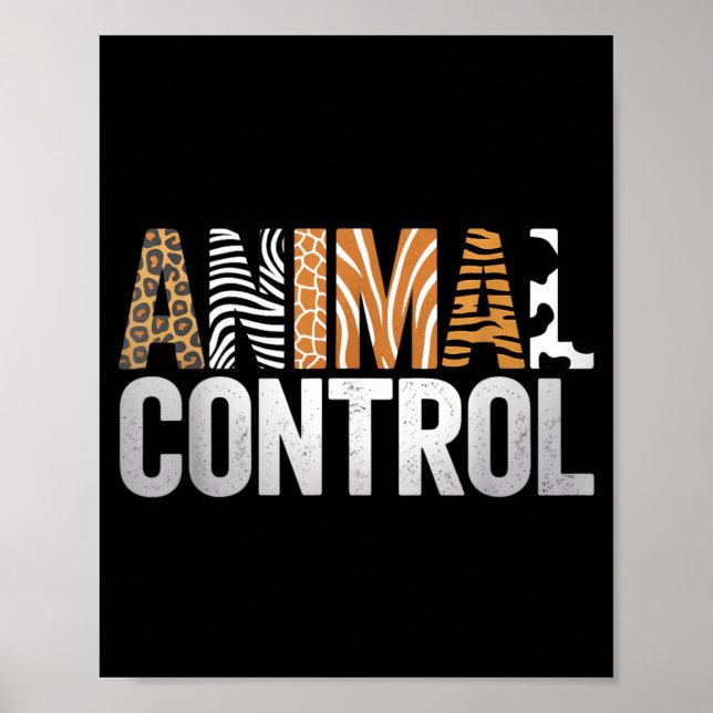 Animal Control Funny Zoo Matching Halloween Poster (Front)