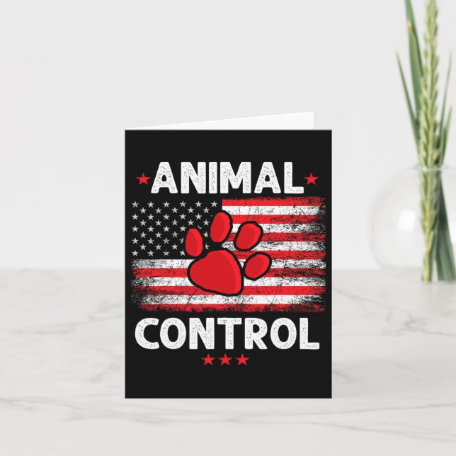 Animal Control Men Women  Card (Front)
