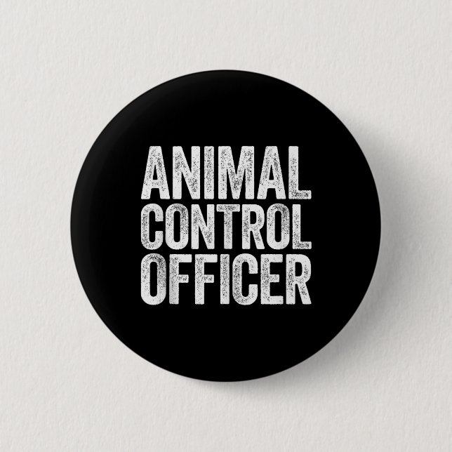 Animal Control Officer Shirt Matching Costume Tank 2 Inch Round Button (Front)