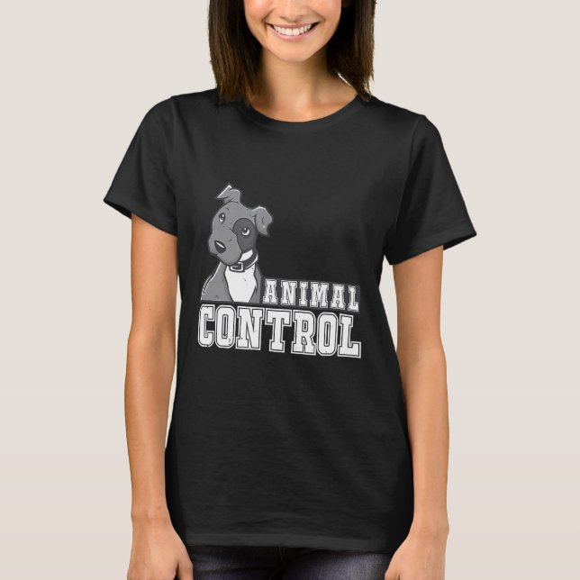 Animal Control Pit Bull Graphic Tee New (Front)