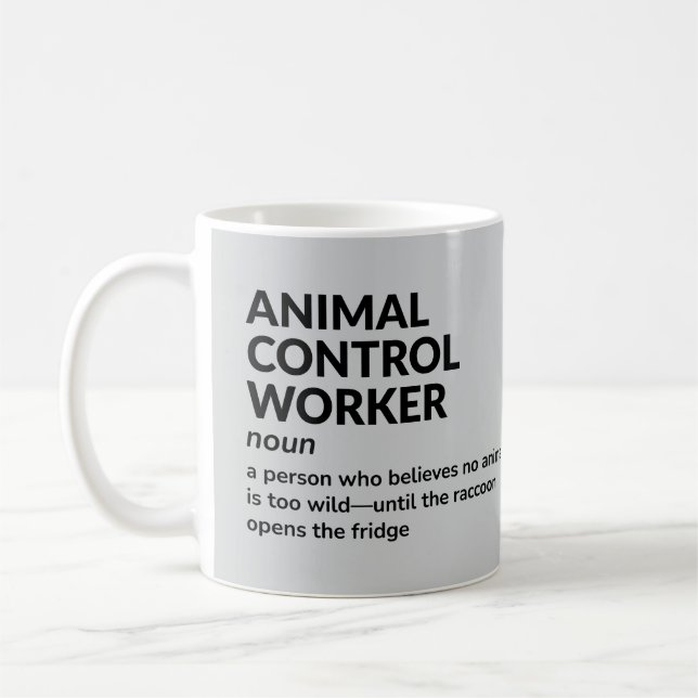 Animal Control Worker Witty Definition Mug (Left)