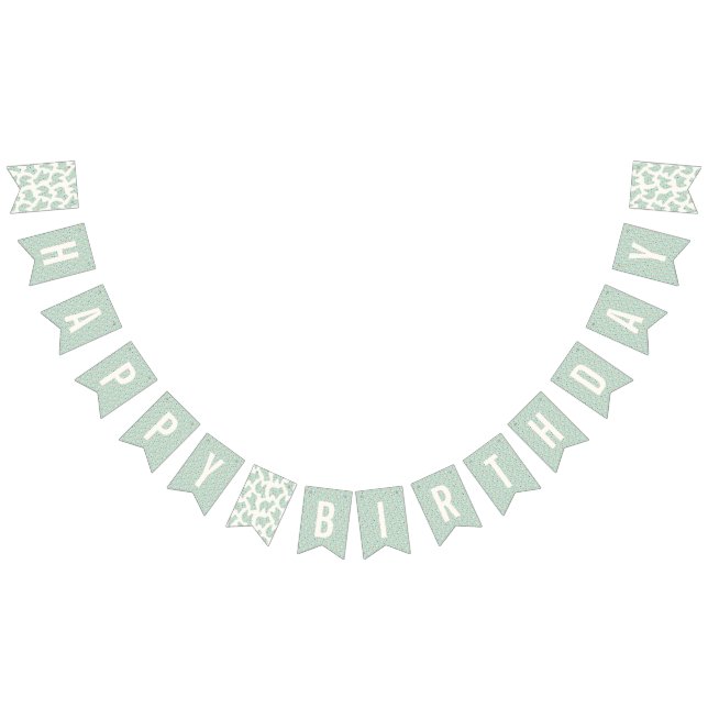 Animal Cookie Birthday Bunting Banner - Mint (All)