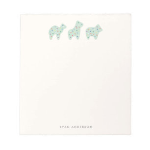 Animal Cookie Parade Kid's Notepad - Mint