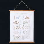 Animal Counting Numbers Kids Room Decor Hanging Tapestry<br><div class="desc">Introduce your kiddo to their numbers 1-10 with this simple and colourful animal counting poster. Decorate a wall in your little one's nursery,  bedroom,  or playroom with this educational tapestry to encourage learning everyday.</div>