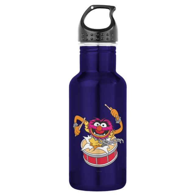 Animal Crashing Through Drums 532 Ml Water Bottle (Front)