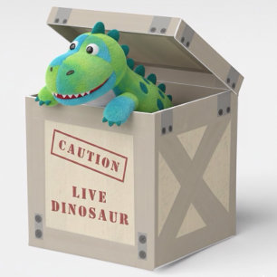 Animal Crate Dinosaur Jurassic Birthday Favor Box
