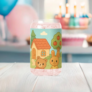 Animal crossing can glass