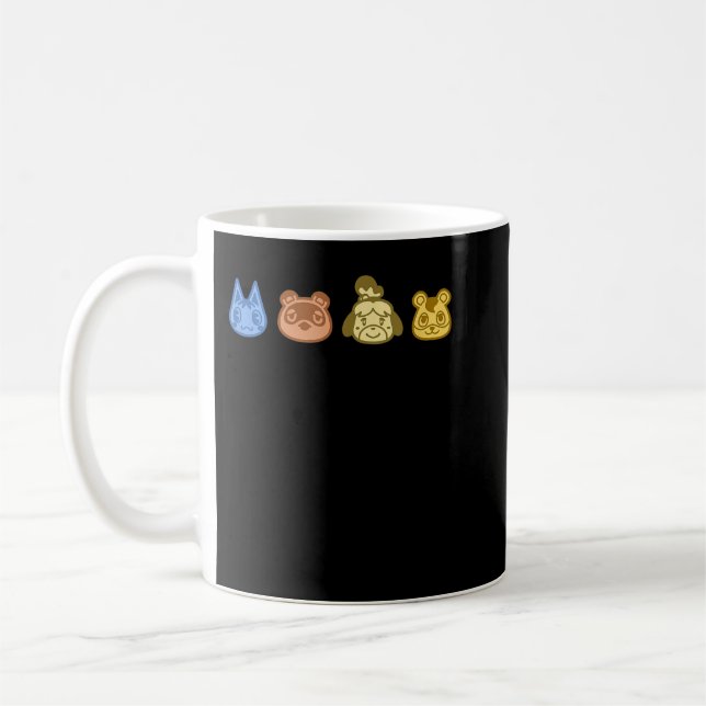 Animal Crossing Colourful Group Big Face Front And Coffee Mug (Left)