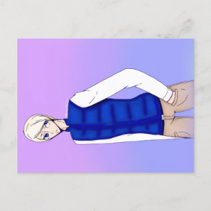 Animal Crossing Humanized Marshal Postcard