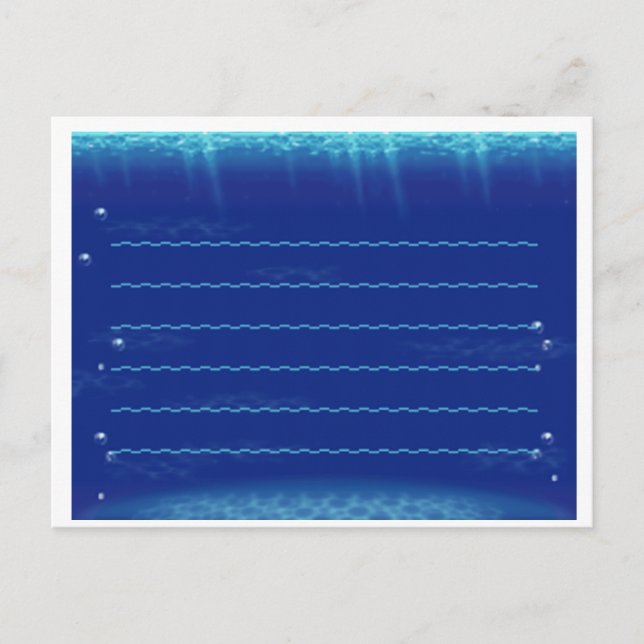 Animal Crossing New Leaf Underwater Stationary Postcard (Front)