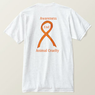 Animal Cruelty Awareness Ribbon Custom T-Shirts