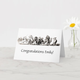 Animal Cute Art Unicorn Elephant Lion Zoo Card