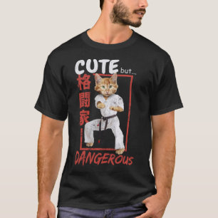 Animal Cute Dangerous Love Cat Karate Taekwondo T-Shirt