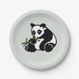 Animal - Cute PANDA Bear- Wildlife- Party Paper Plate