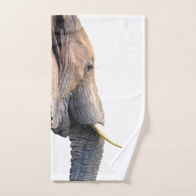 Animal de jungle de profil d'éléphant (Serviette à main)