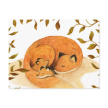 animal de la forêt renard des bois Carte Postale