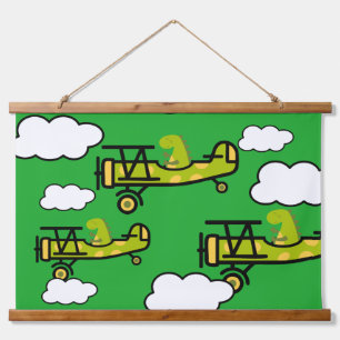 Animal Dinosaur Pilot Nursery Art Hanging Tapestry